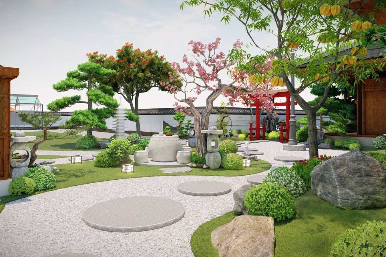 Vườn kiểu Nhật tạo cảm giác rất thư giãn